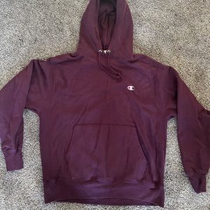 Champion Reverse Weave Hoodie Burgundy Red Wine